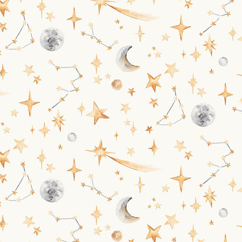 Hand Painted Stars Wallpaper in 4 Dreamy Colours