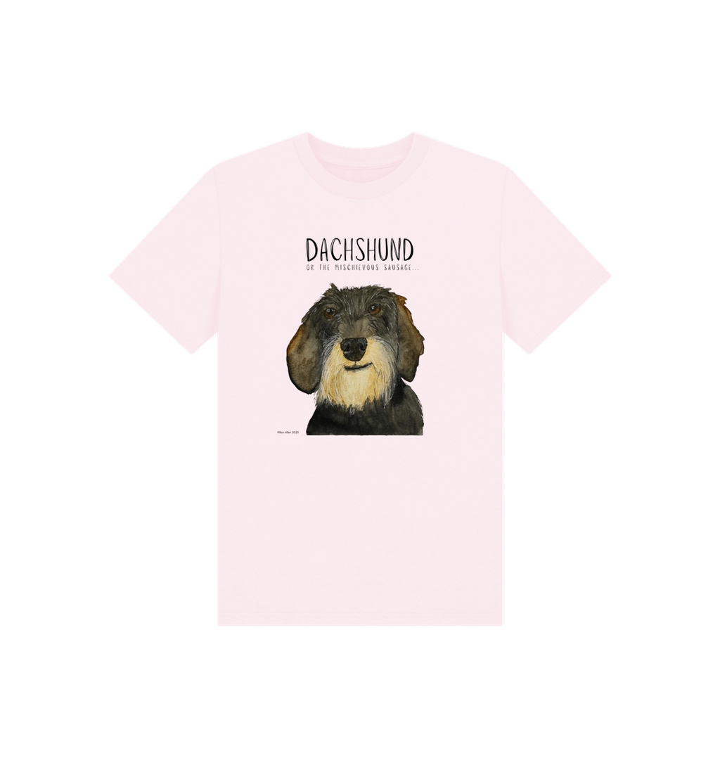Mischievous Wire Haired Hot Dog Kids T-Shirt Small Pup Big Attitude