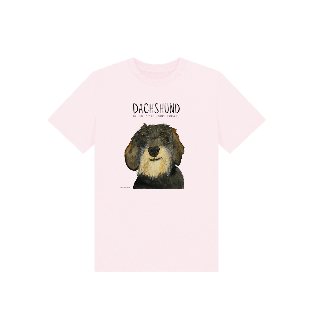 Mischievous Wire Haired Hot Dog Kids T-Shirt Small Pup Big Attitude