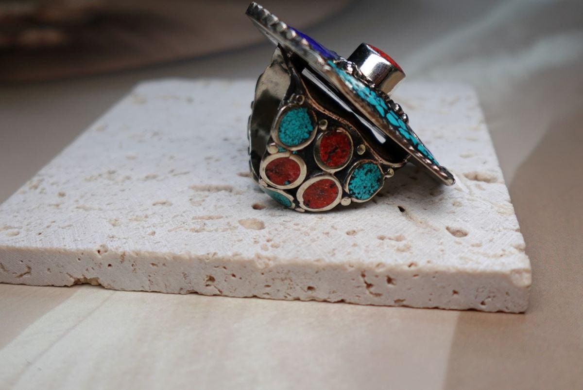 Mosaic Heritage Boho Gemstone Statement Rings