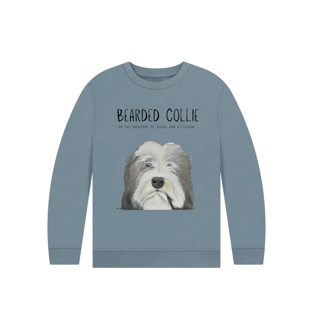 Bearded Collie Kids Sweatshirt in Organic Cotton