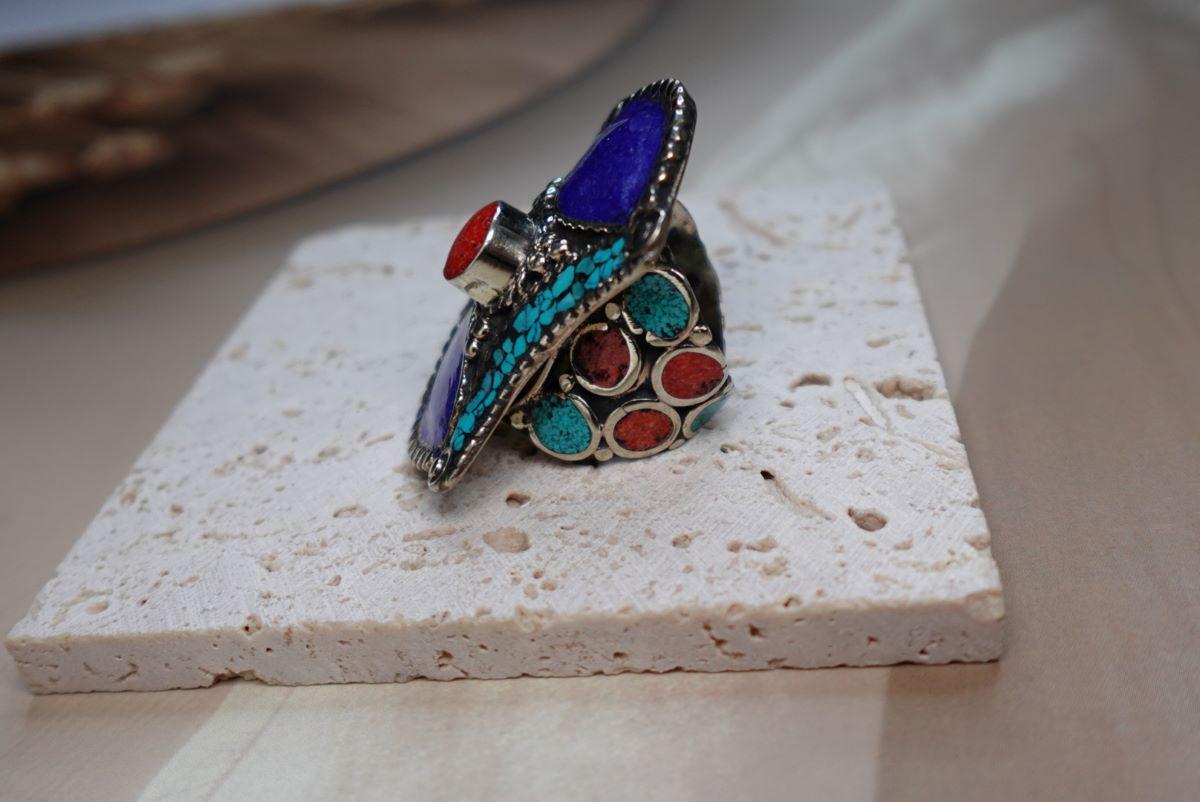 Mosaic Heritage Boho Gemstone Statement Rings