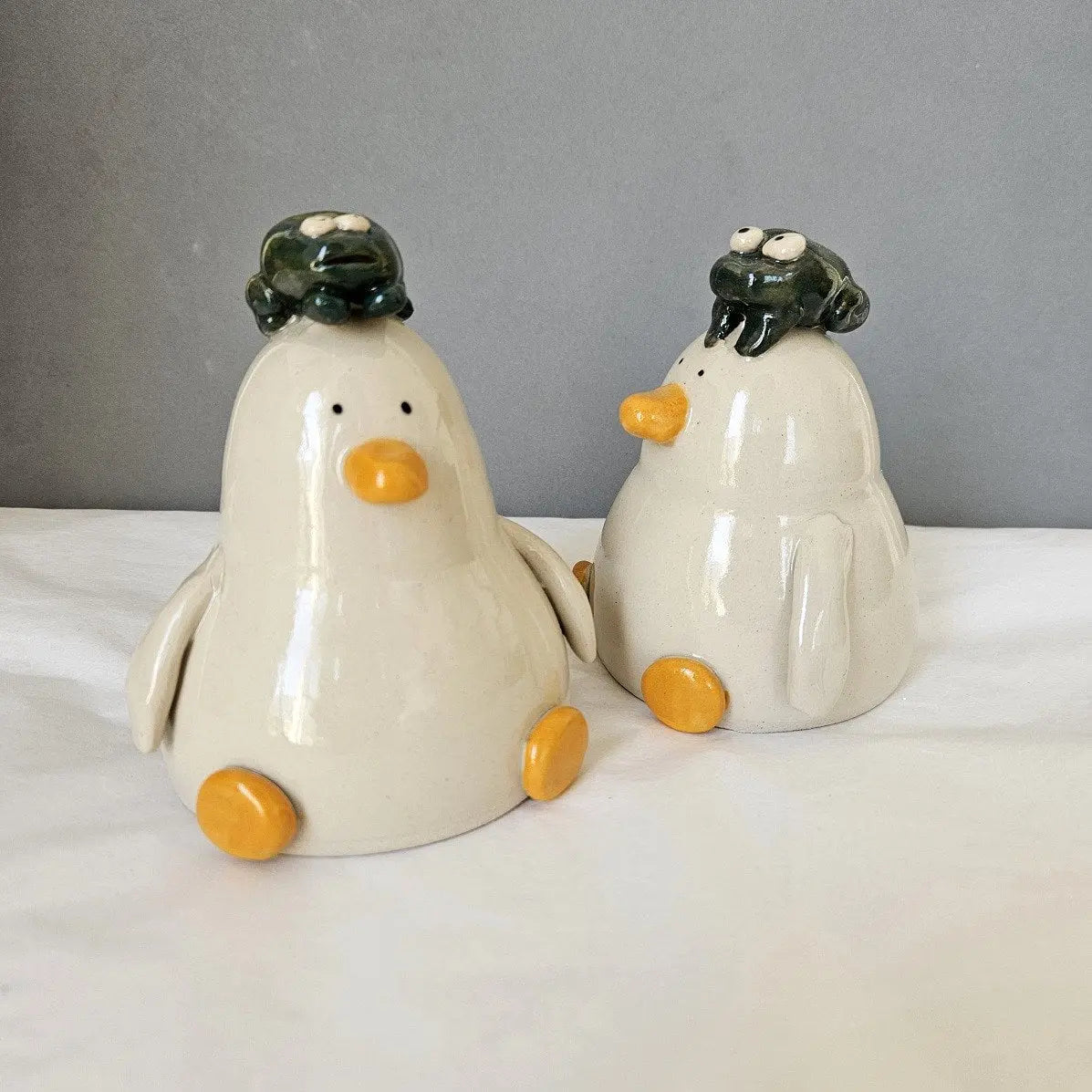 Rhydian with the Amphibian Frog Duck Ceramic Ornament