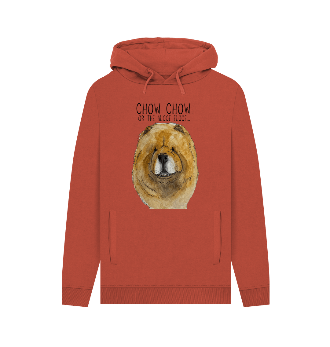Red Chow Chow Men's Hoodie with Pocket Detail