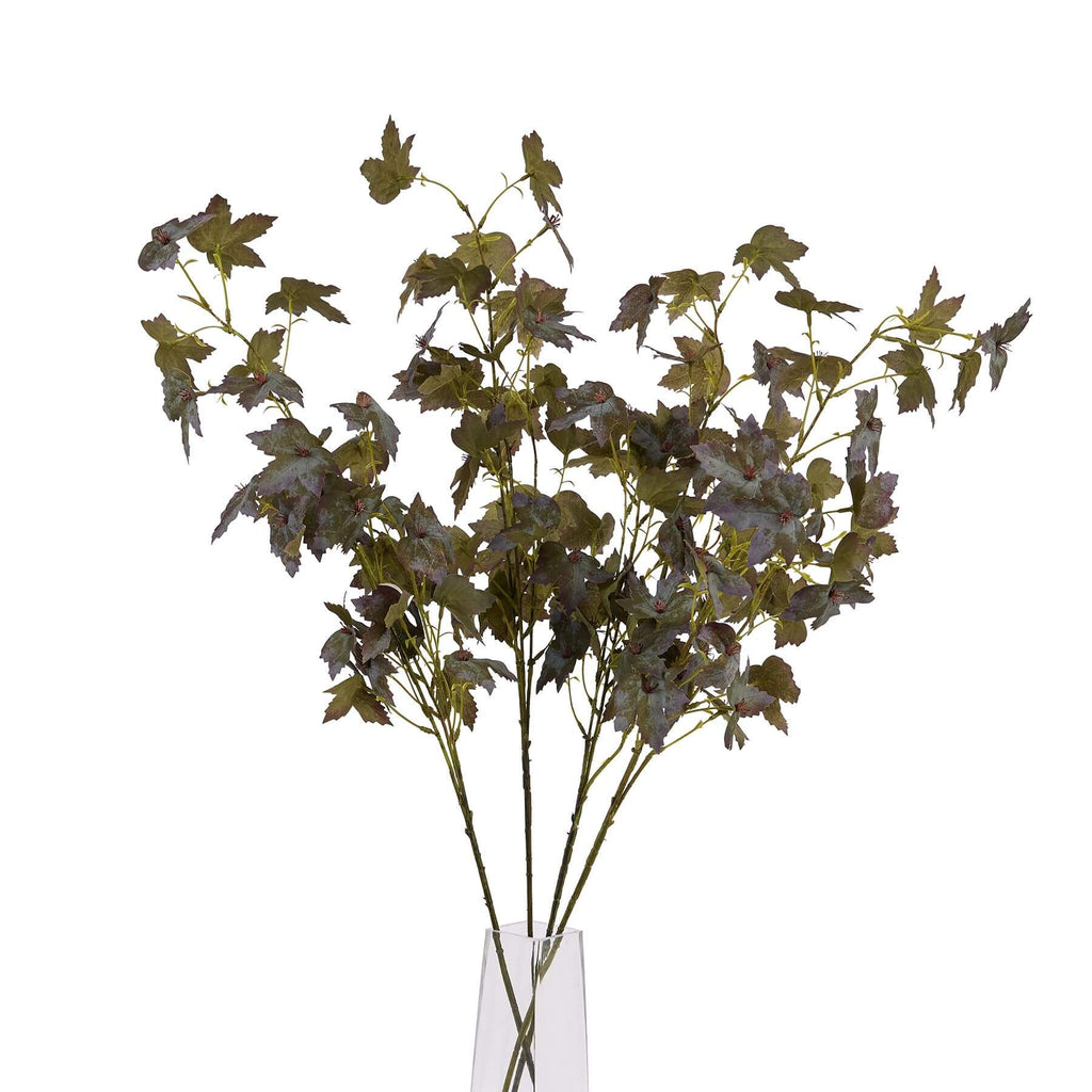 Lifelike autumn stem with amber and burgundy foliage, 38-inch artificial branch for seasonal decor by sostter at brixbailey.com