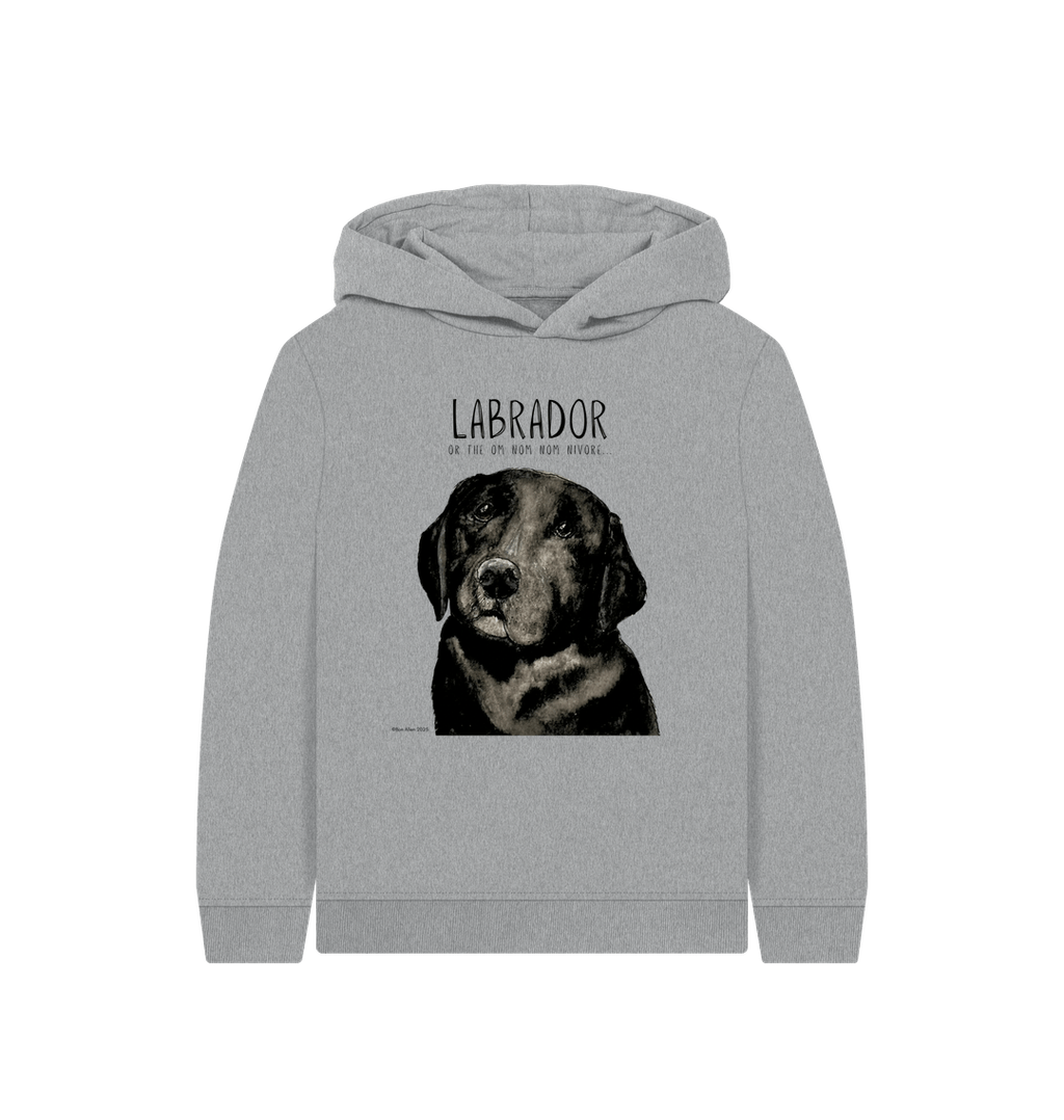 Black Labrador Snack Mode Kids Hoodie