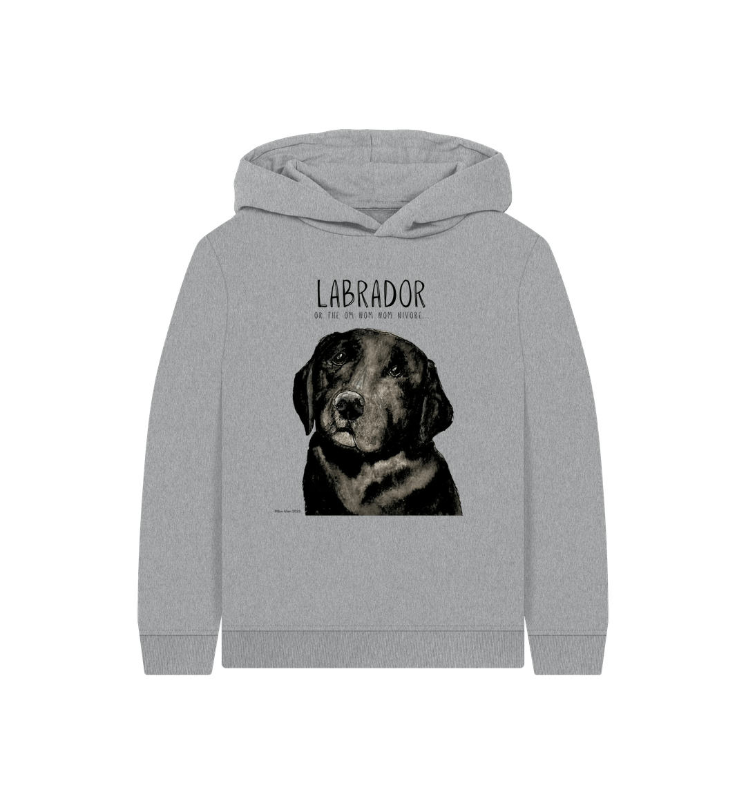 Black Labrador Snack Mode Kids Hoodie