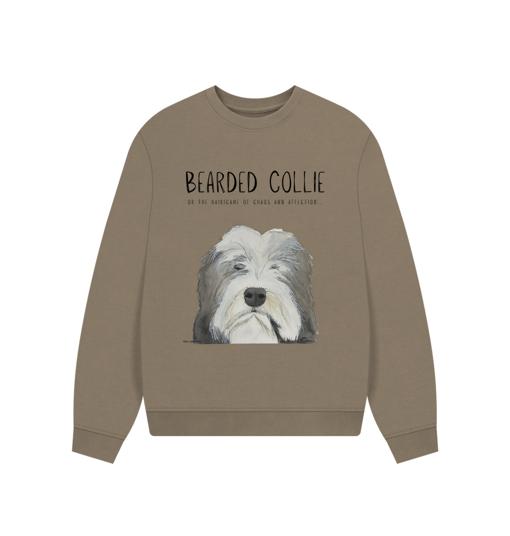 Oversized Bearded Collie Sweatshirt in Organic Cotton