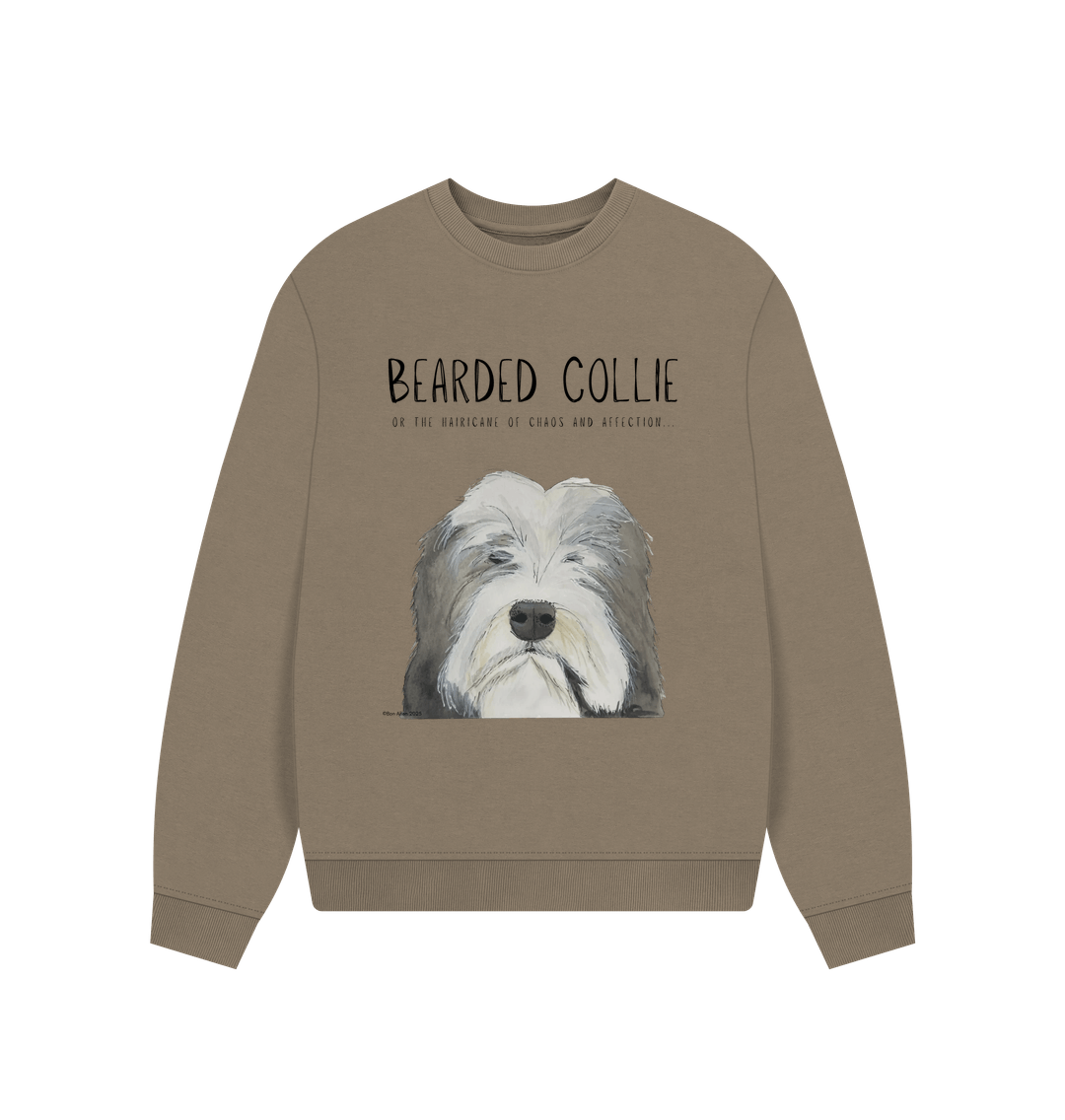 Oversized Bearded Collie Sweatshirt in Organic Cotton