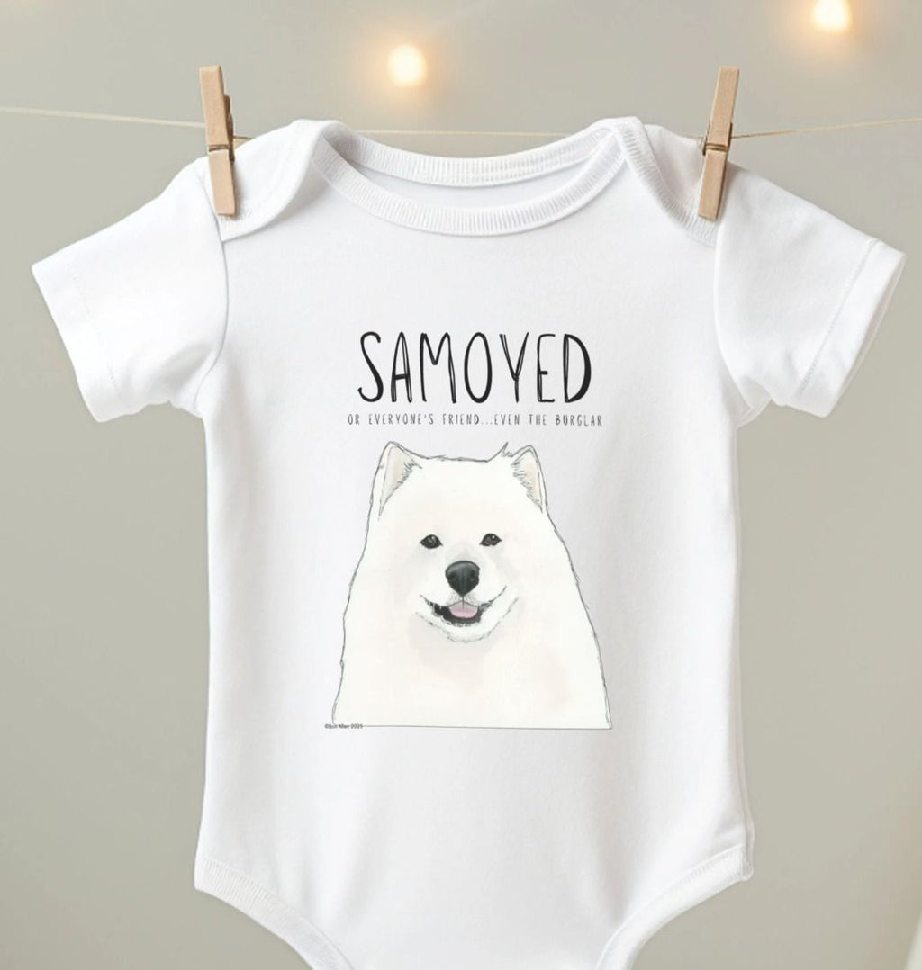 Samoyed Baby Bodysuit
