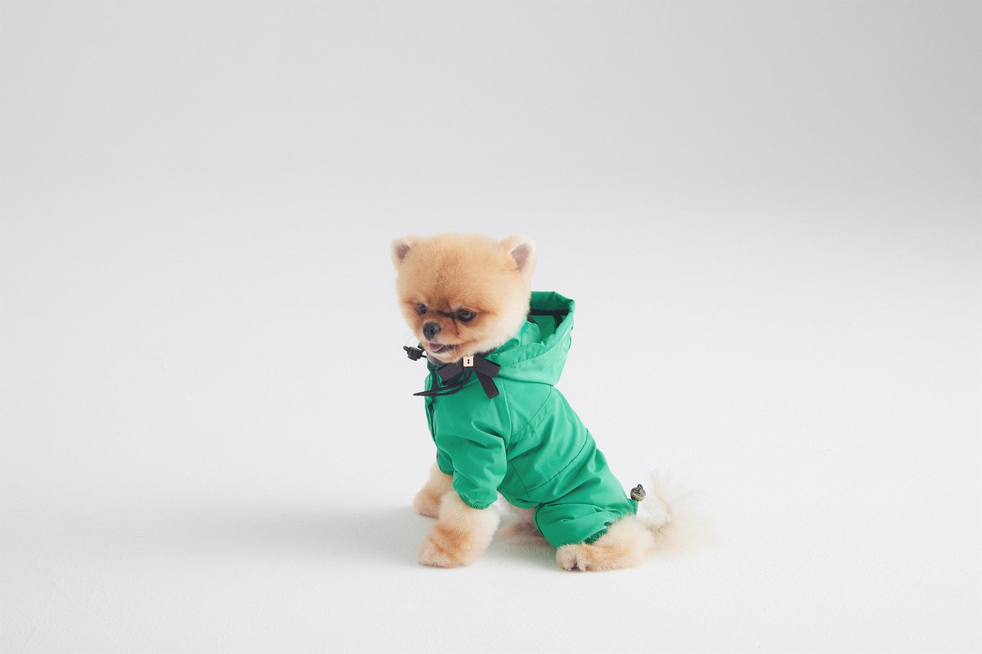 Mint Green Waterproof Thin Coat with Hoodie