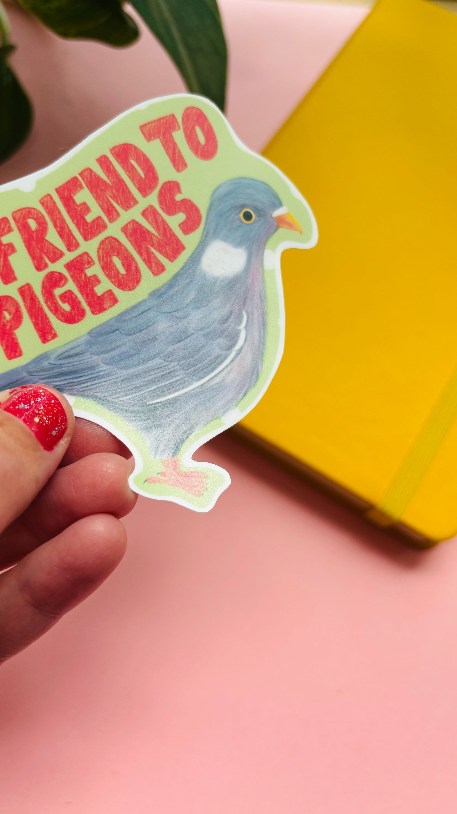 Friend to Pigeons Vinyl Sticker for Laptops and Journals