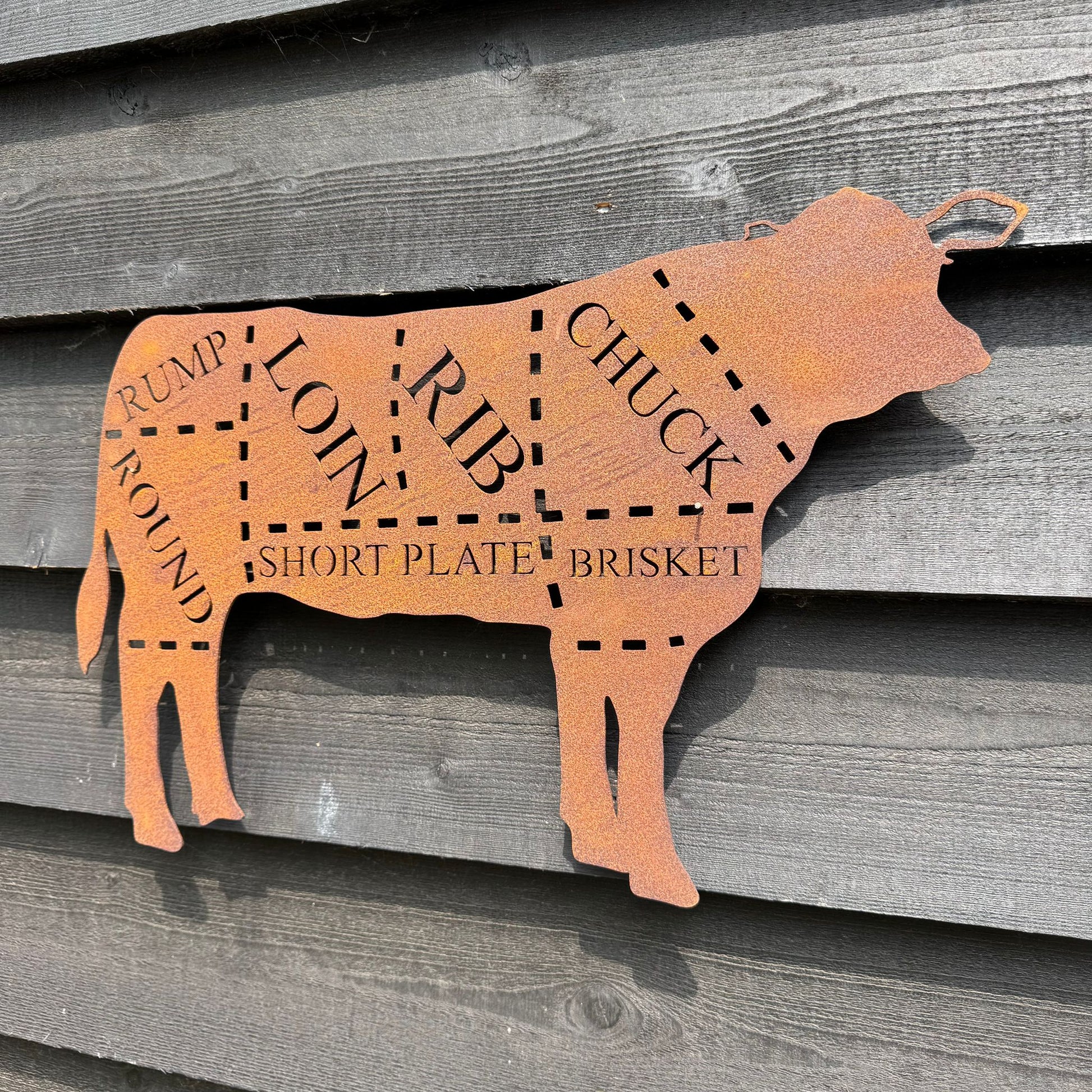 Butchers Cow Wall Sign Metal Art