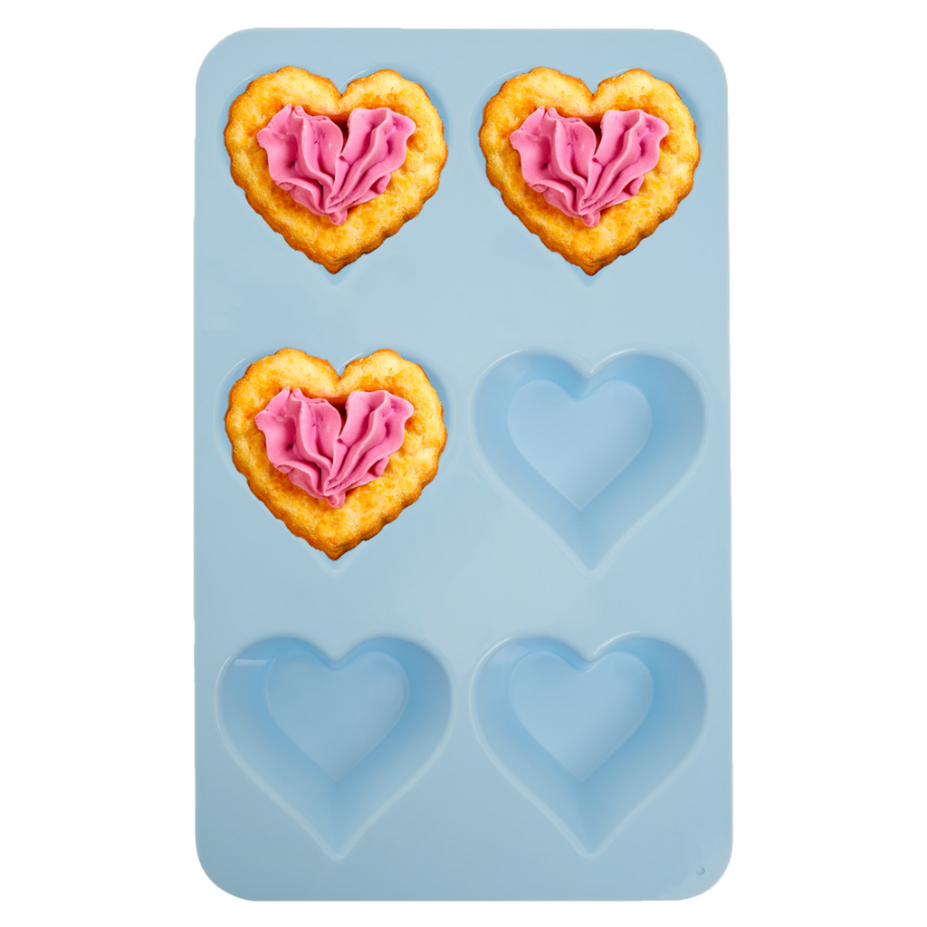 Pastel Blue Heart Shape Cake Mould