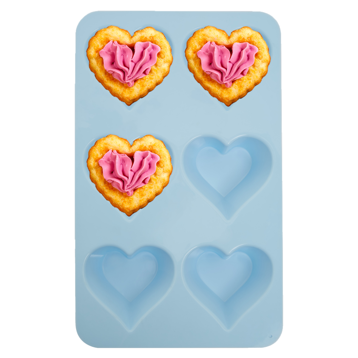 Pastel Blue Heart Shape Cake Mould