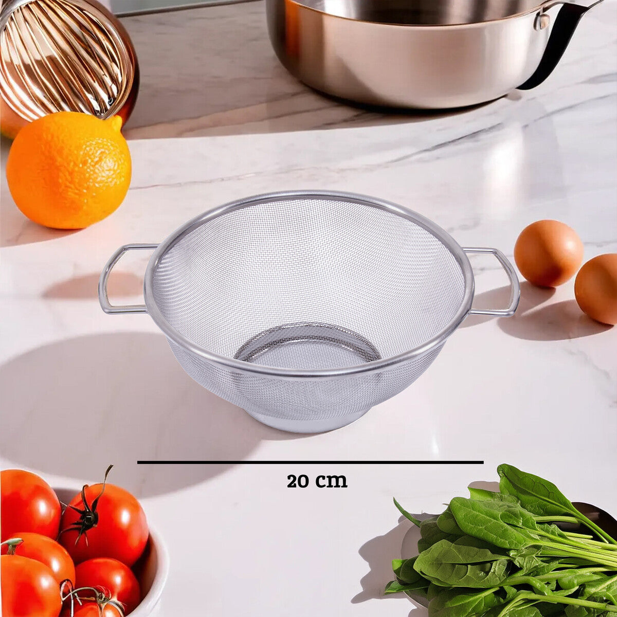 Stainless Steel Colander with Dual Handles