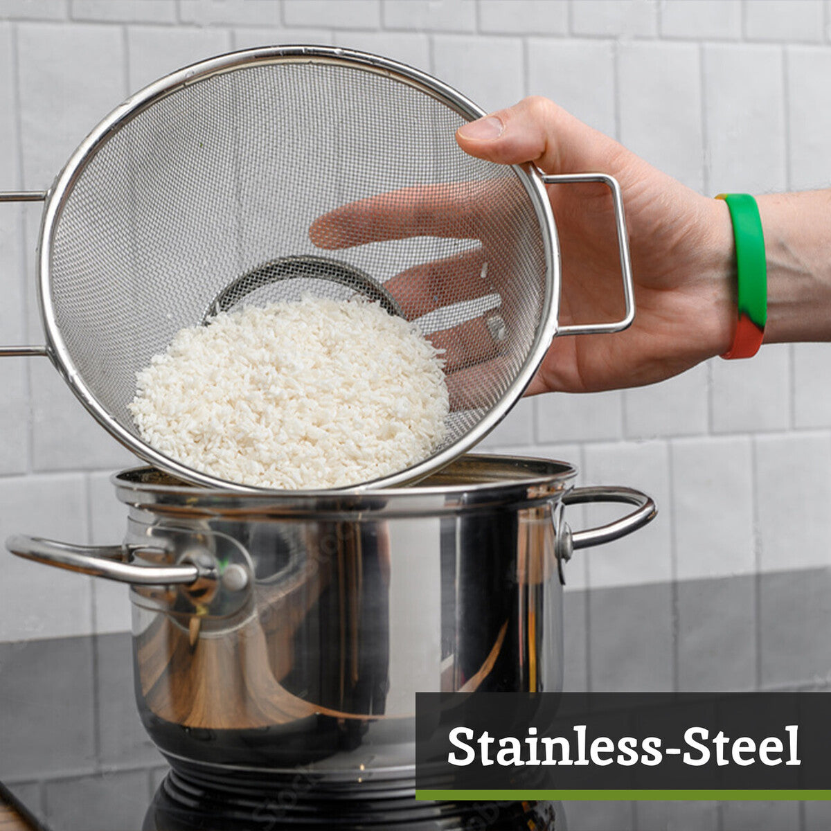 Stainless Steel Colander with Dual Handles