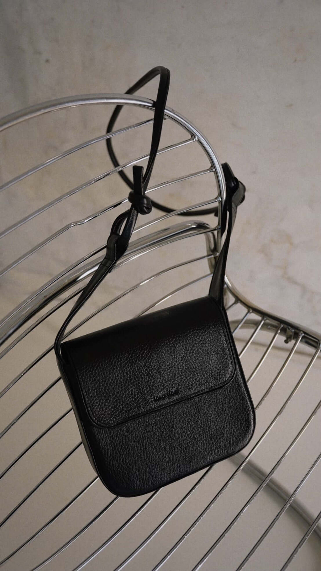 Black Minimalist Crossbody Bag