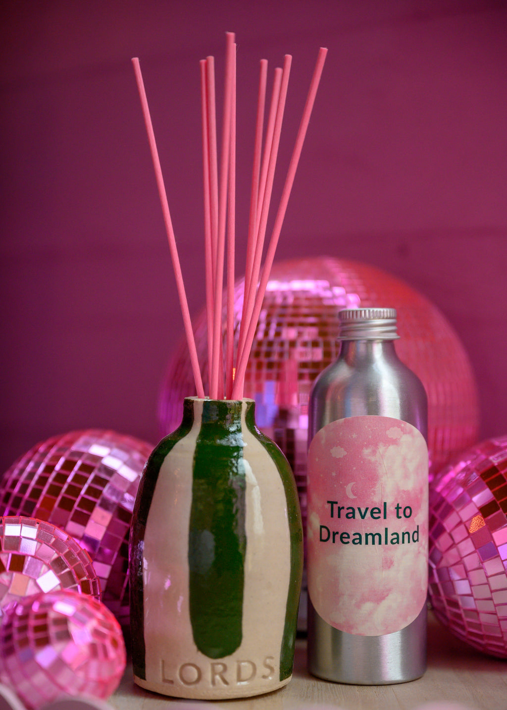 Stripe Ceramic Reed Diffuser Set