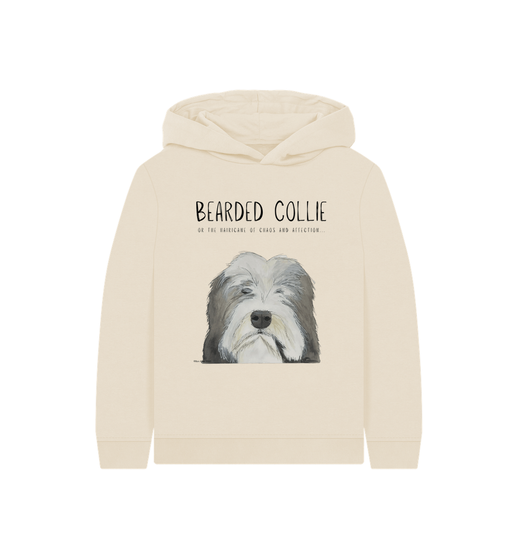 Bearded Collie Kids Hoodie in Organic Cotton