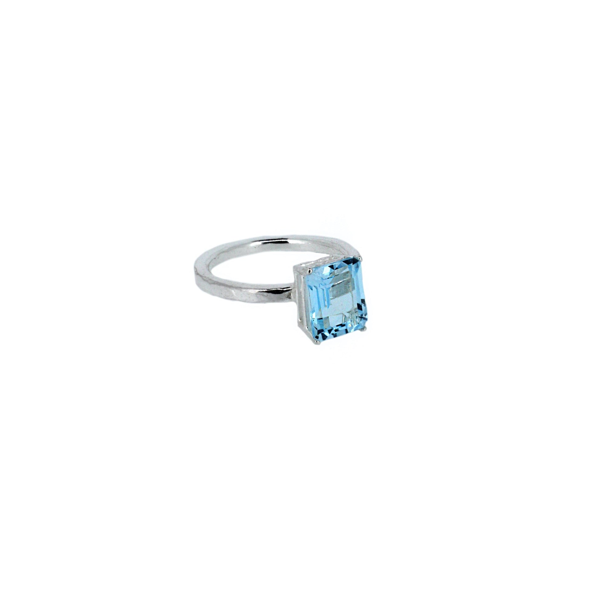 Topaz Octagon Ring in Sterling Silver