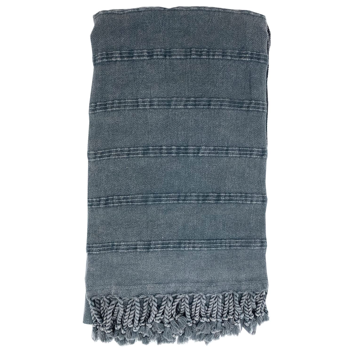 XXL Peshtemal Bath Beach Towel in Anthracite Grey, 90 x 170 cm
