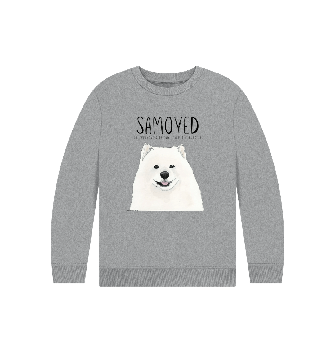 Samoyed Kids Sweatshirt Fluffy Friendly and Ready for Adventure