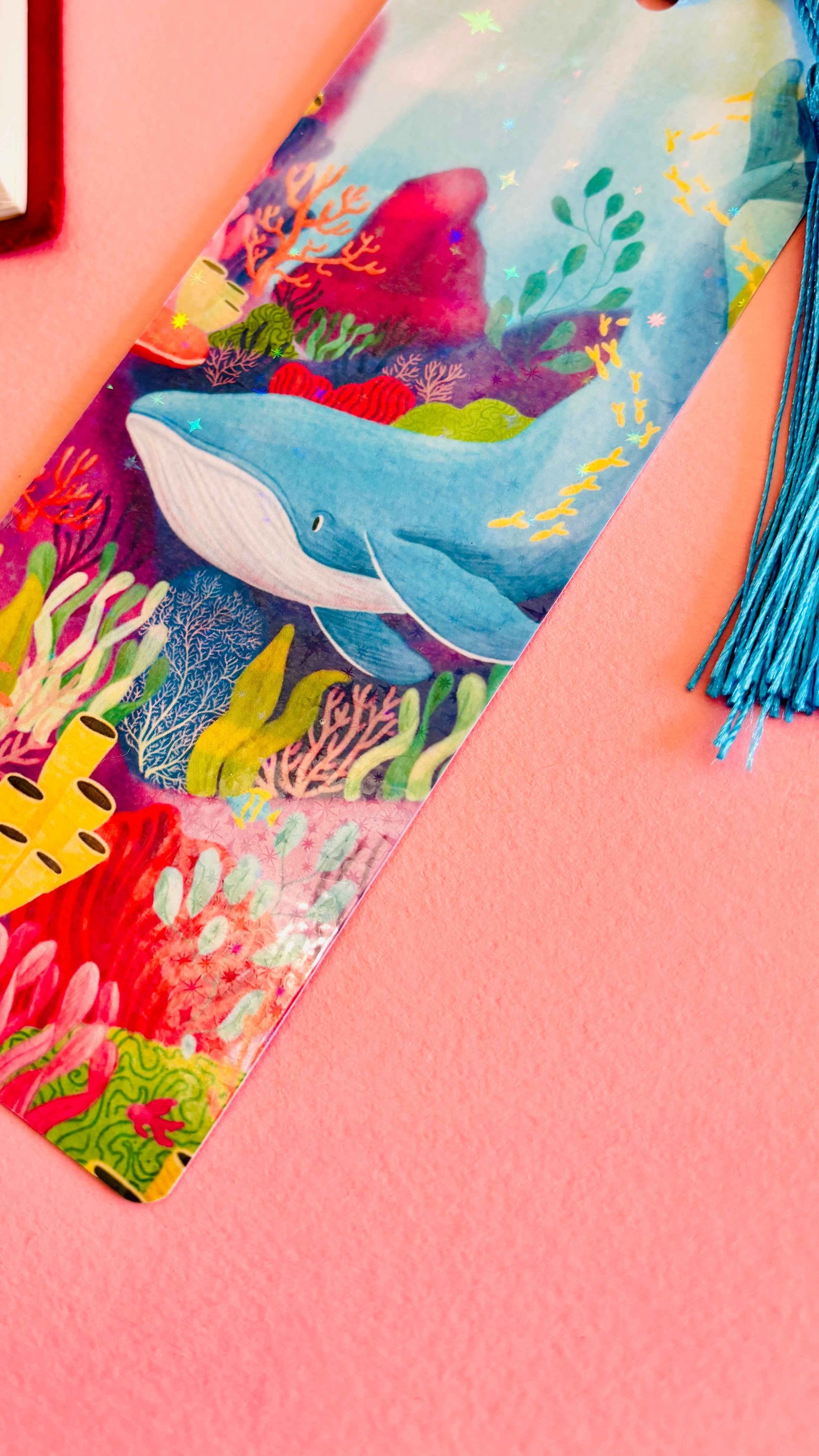 Ocean Whale Handmade Holographic Bookmark