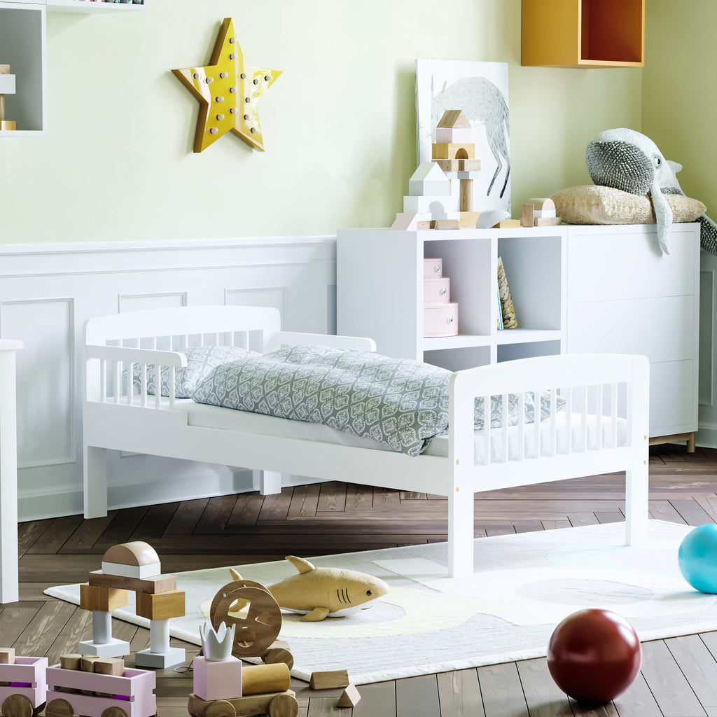 Scorpio Wooden Toddler Bed in White Pine
