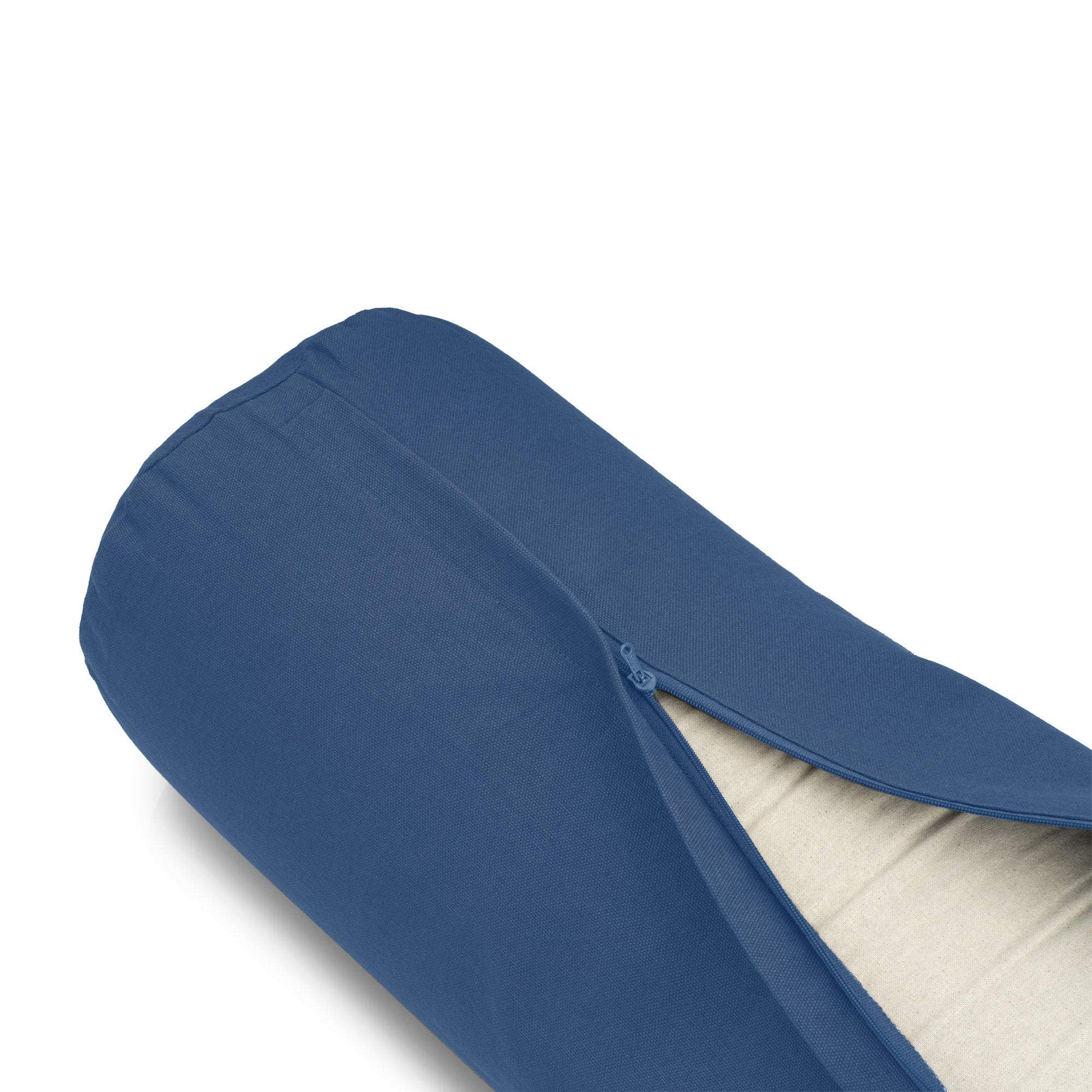 Yoga Bolster in Organic Cotton with Buckwheat Hulls and Removable Cover