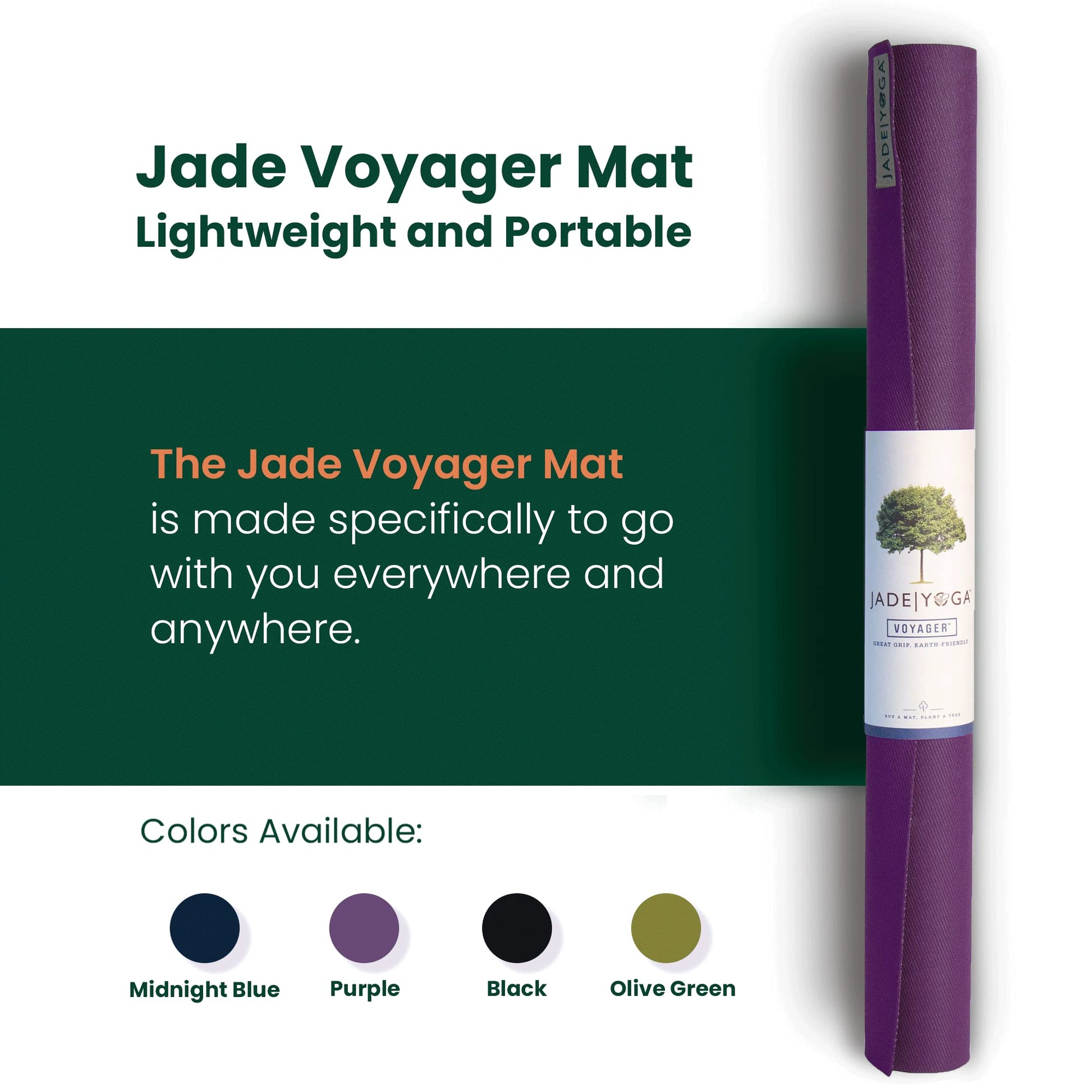 Voyager Yoga Travel Mat 61 x 173 cm Purple