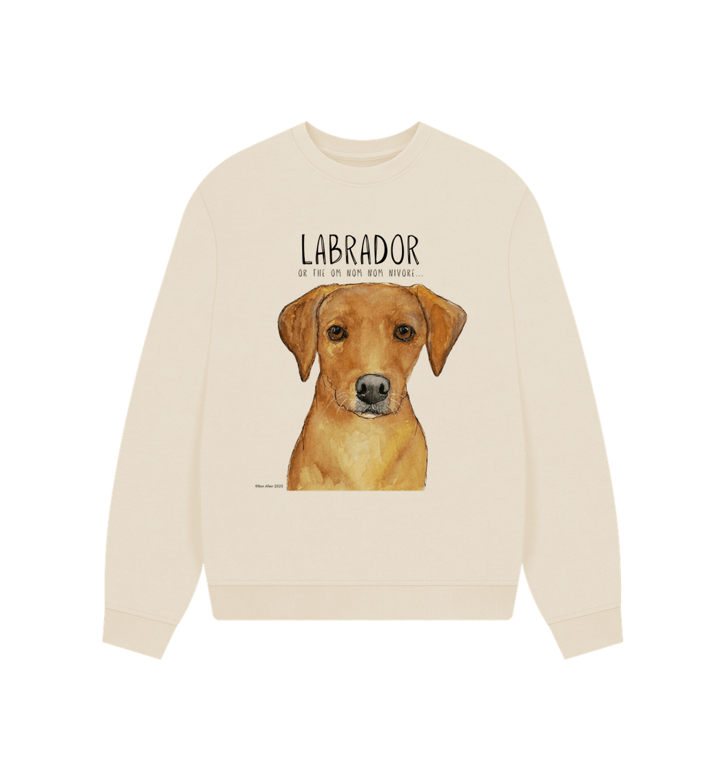 Fox Red Labrador Oversized Sweatshirt Will Sit for Snacks