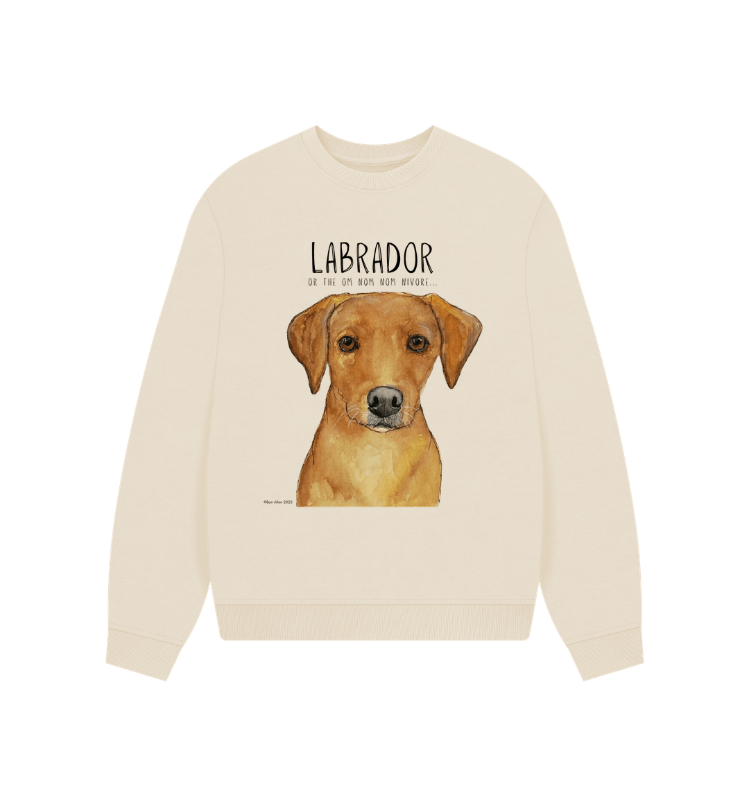 Fox Red Labrador Oversized Sweatshirt Will Sit for Snacks