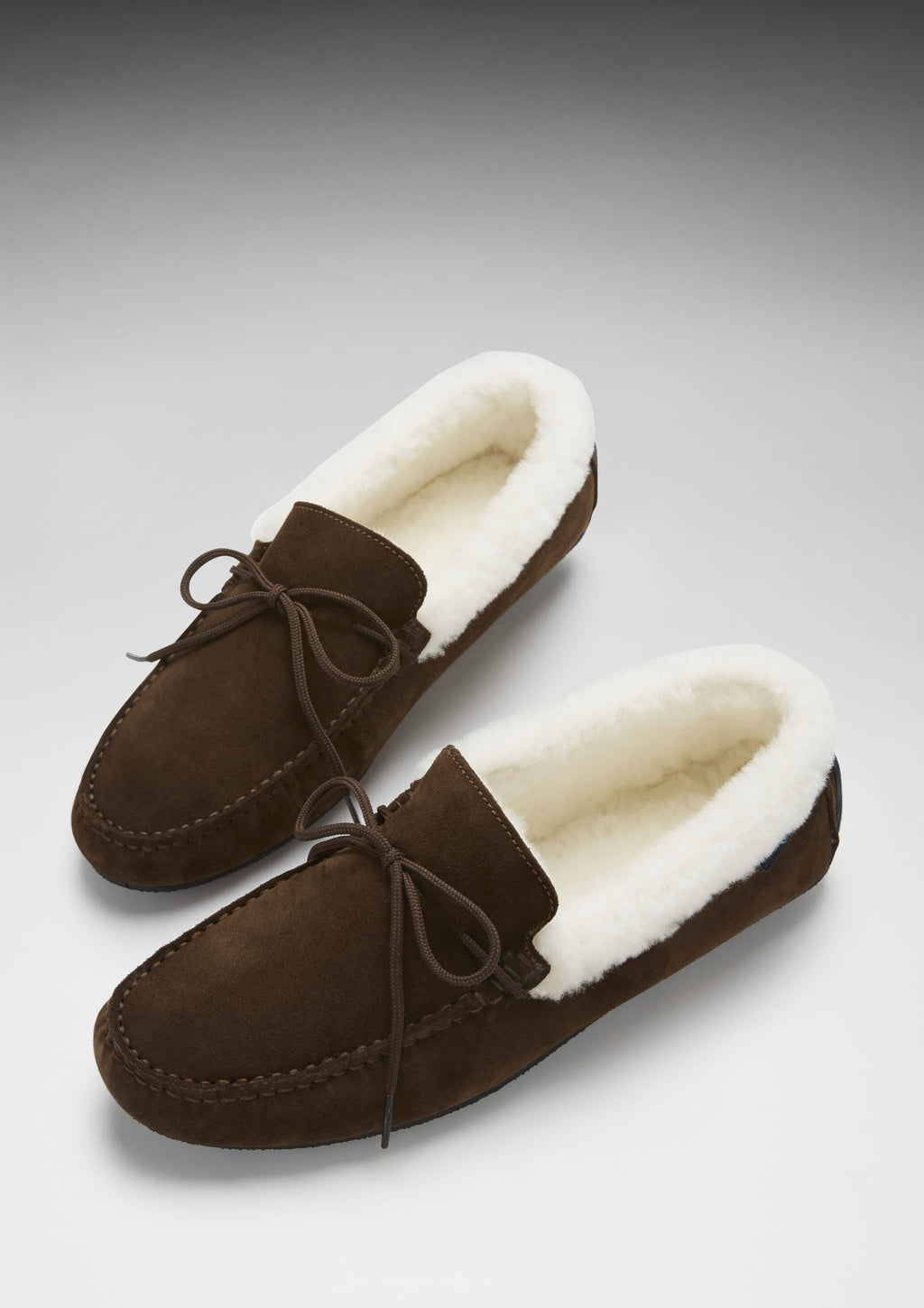 Brown Suede Sheepskin Slippers