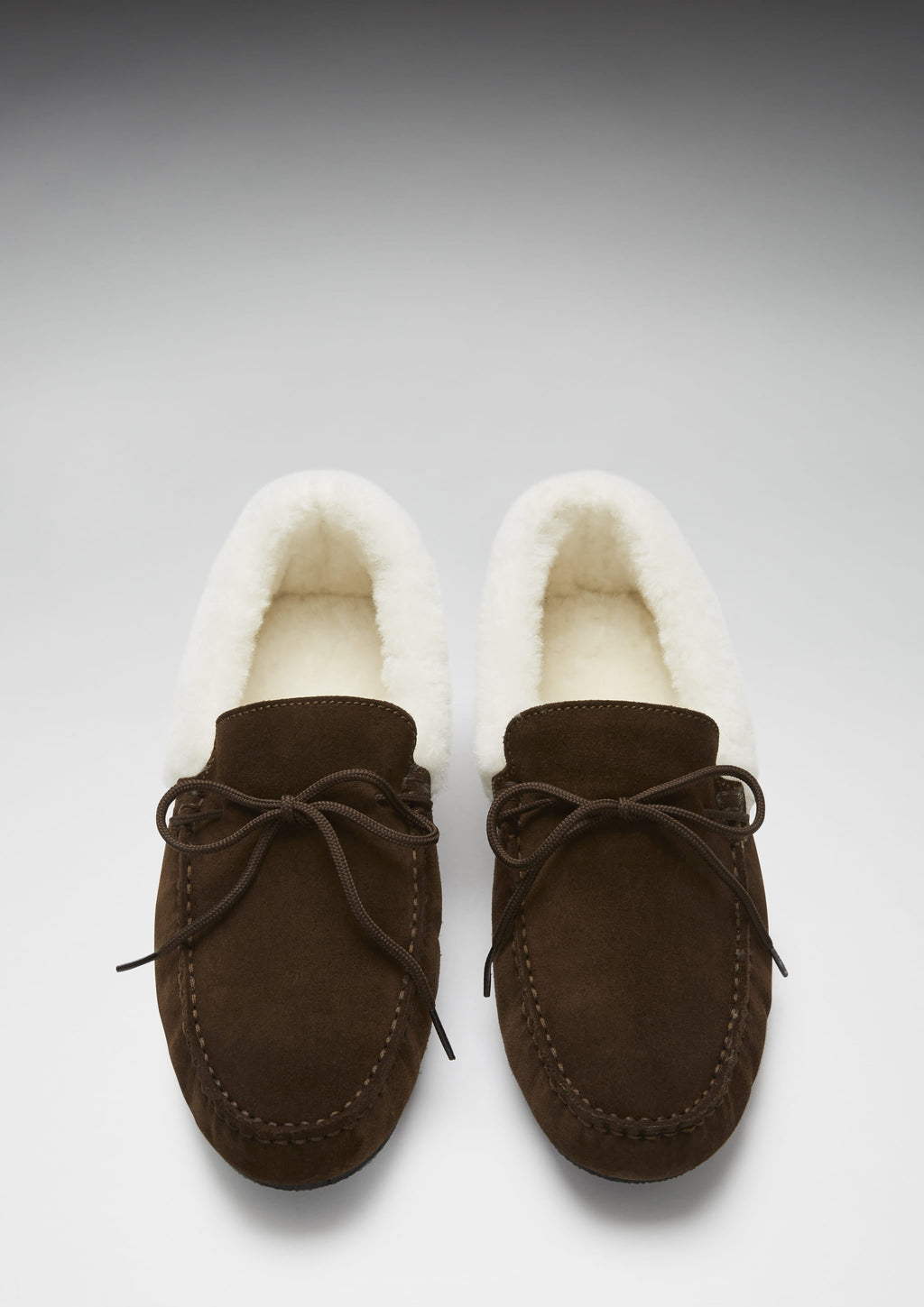 Brown Suede Sheepskin Slippers