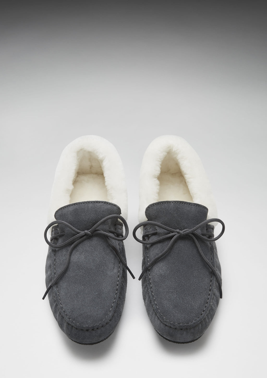 Slate Grey Sheepskin Suede Slippers