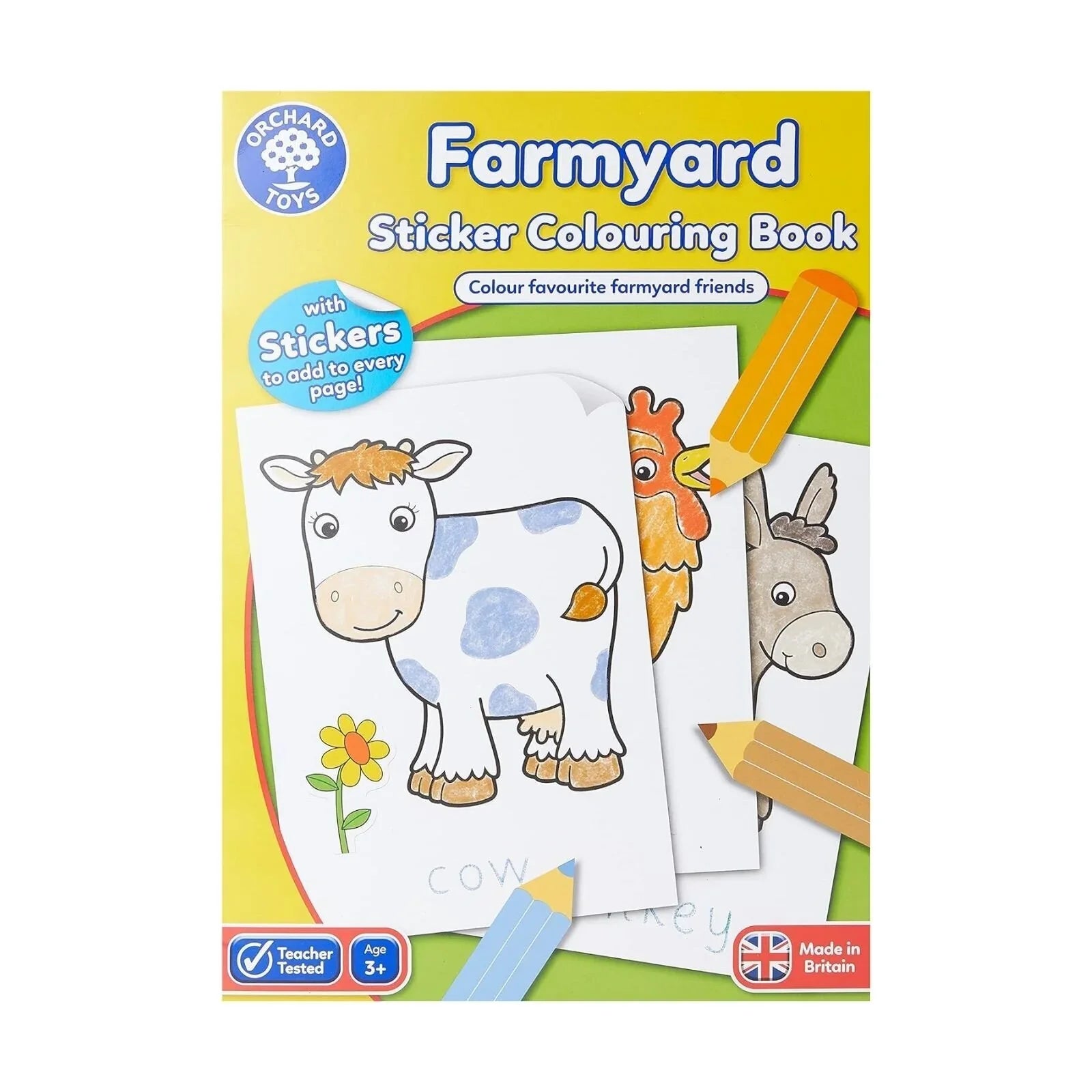 Farmyard Colouring Book with 35 Stickers