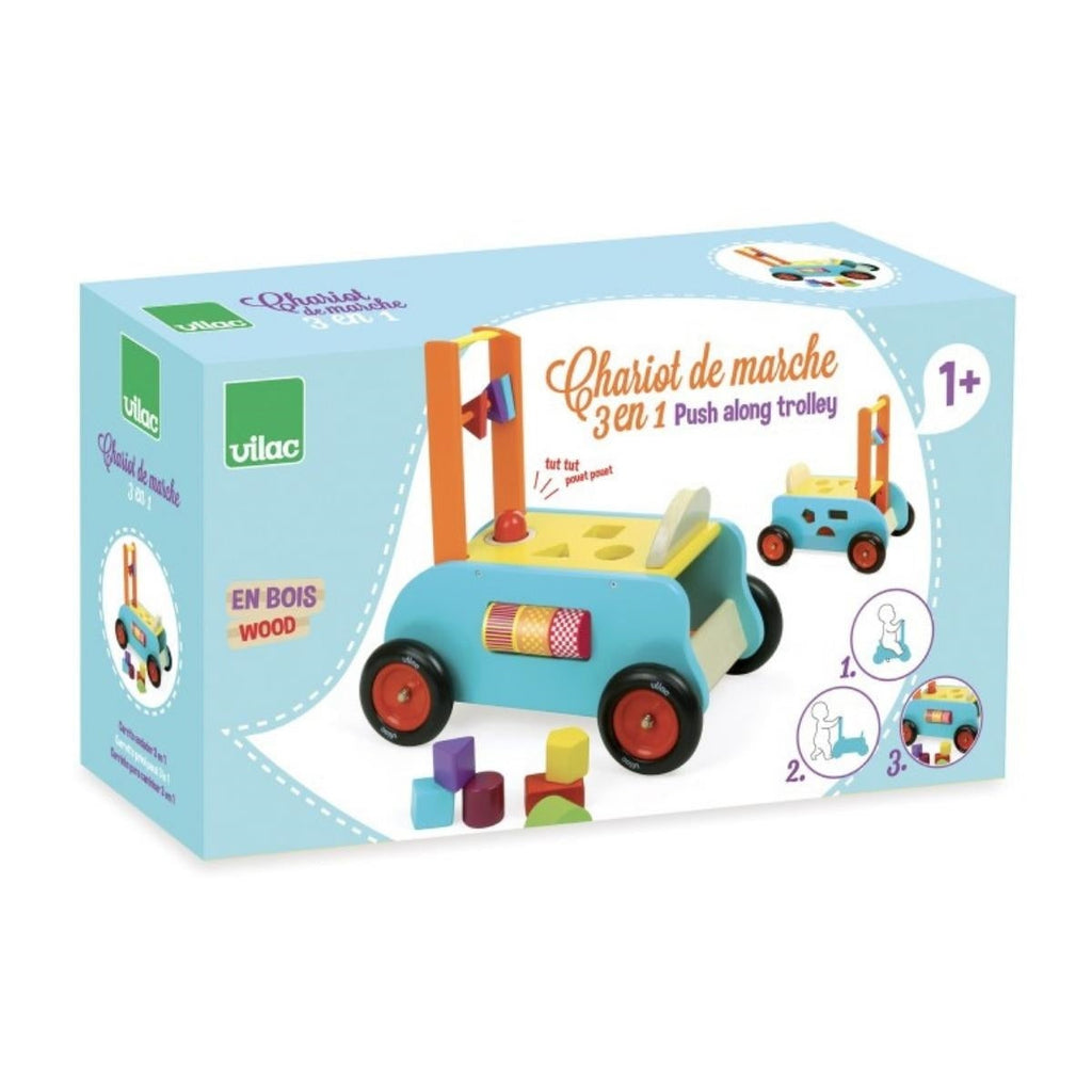 Vilac 3-in-1 Push Along Trolley