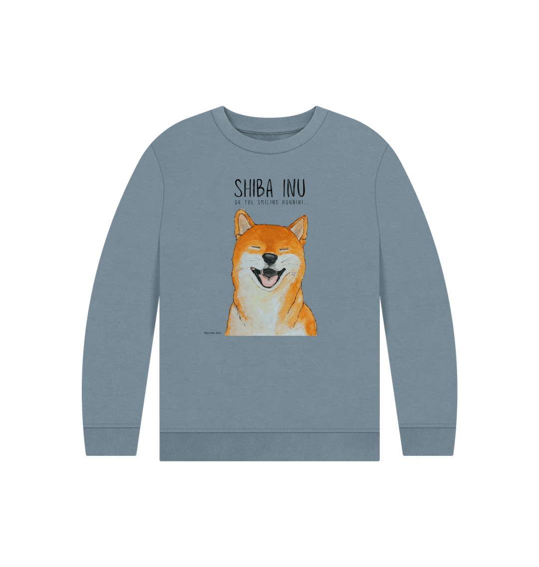 The Great Shiba Snuggle Heist Kids Sweatshirt