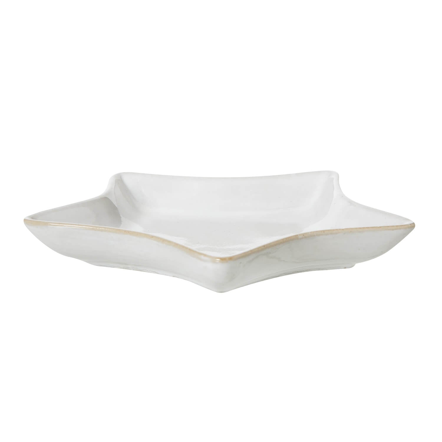 Minimalist white ceramic star dish for home dÃ©cor, handcrafted with smooth edges and luminous finish. by RoomLondon at brixbailey.com