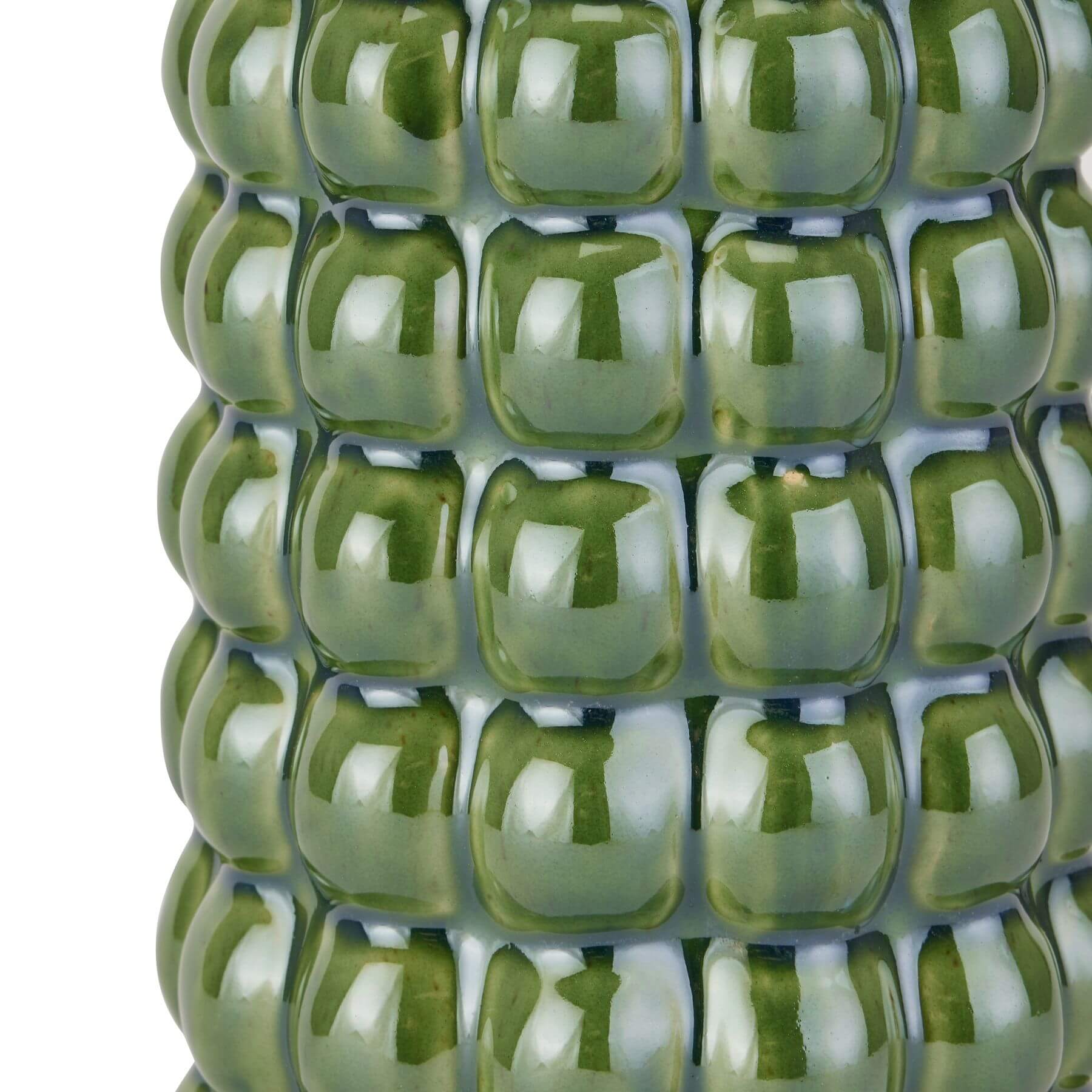 Handcrafted olive bubble vase with textured ceramic glaze, modern centerpiece for floral arrangements or sculptural decor. by RoomLondon at brixbailey.com