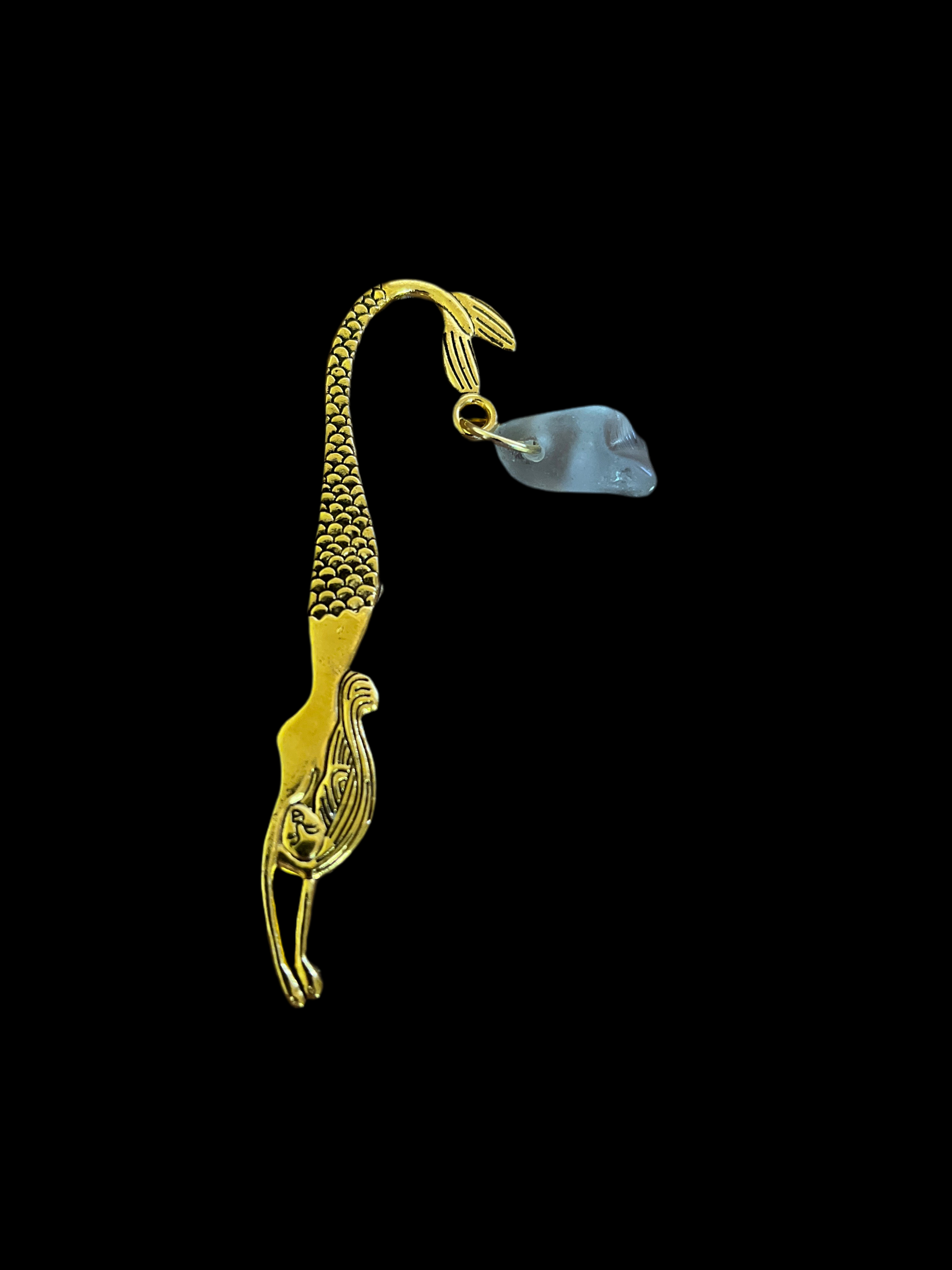 Seaglass Mermaid Tail Bookmark Gold