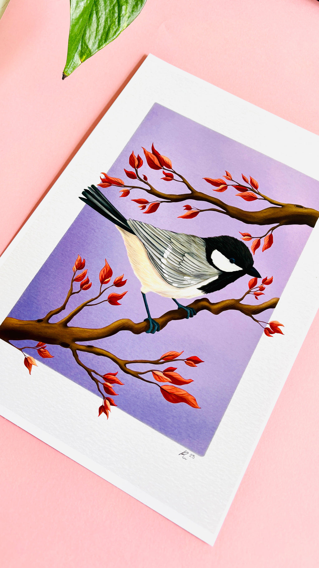 Coal Tit Autumn Art Print