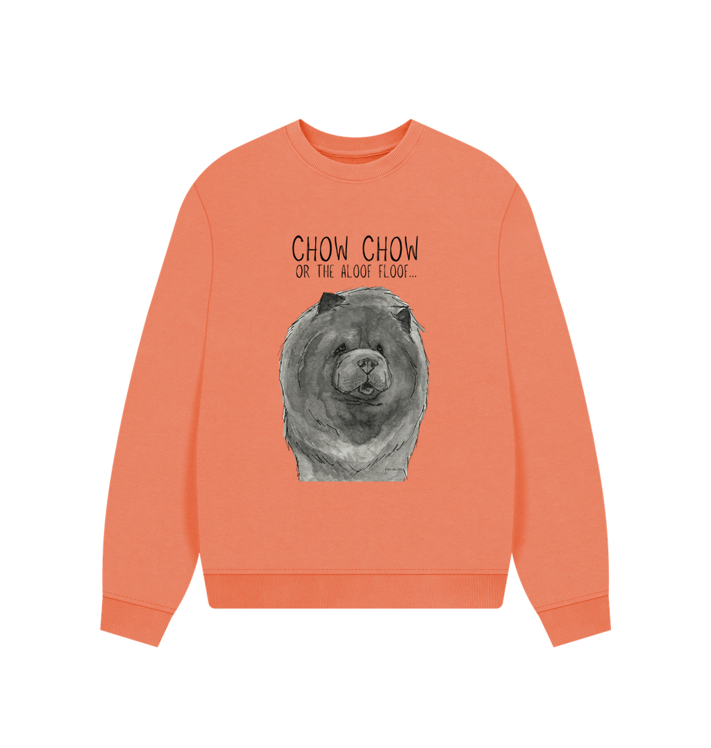 Blue Chow Chow Oversized Sweatshirt for Women