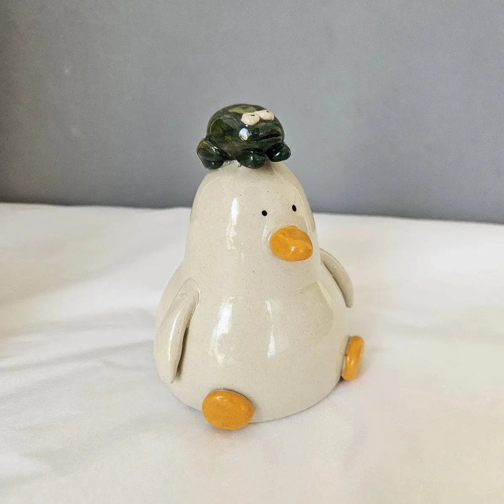 Rhydian with the Amphibian Frog Duck Ceramic Ornament