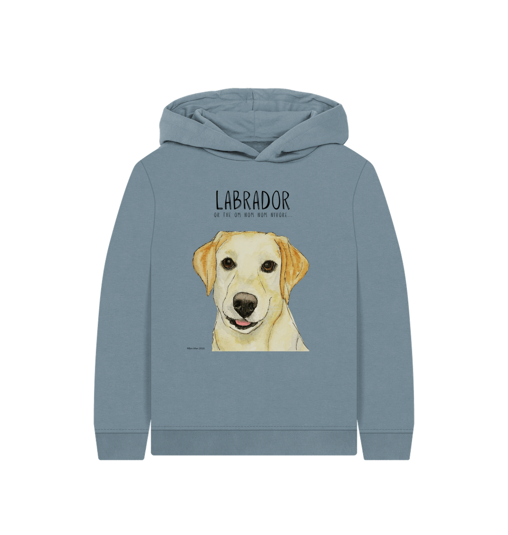 Yellow Labrador Kids Hoodie Snack Mode Activated