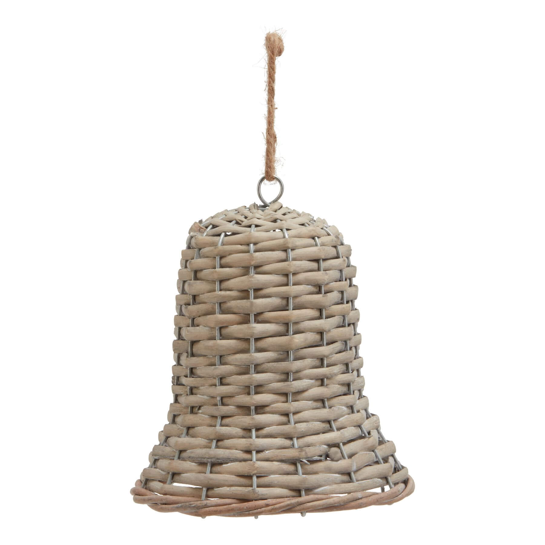 Handwoven wicker holiday bell, rich brown, 15cm, creates magical shadow patterns when lit - Noel Collection artisan decor. by sostter at brixbailey.com