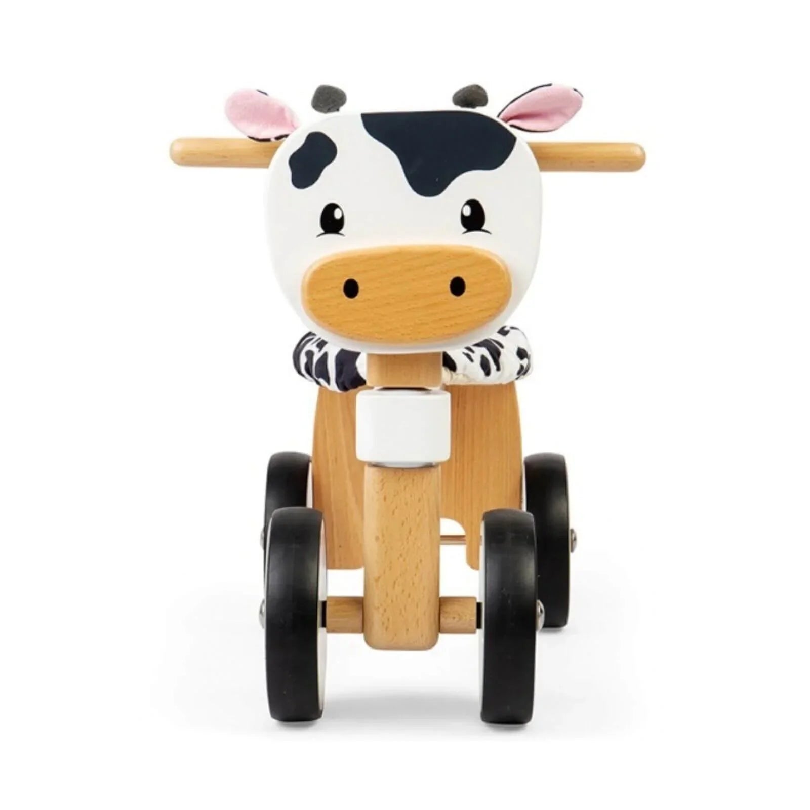 Wooden Ride On Cow Toy for Toddlers