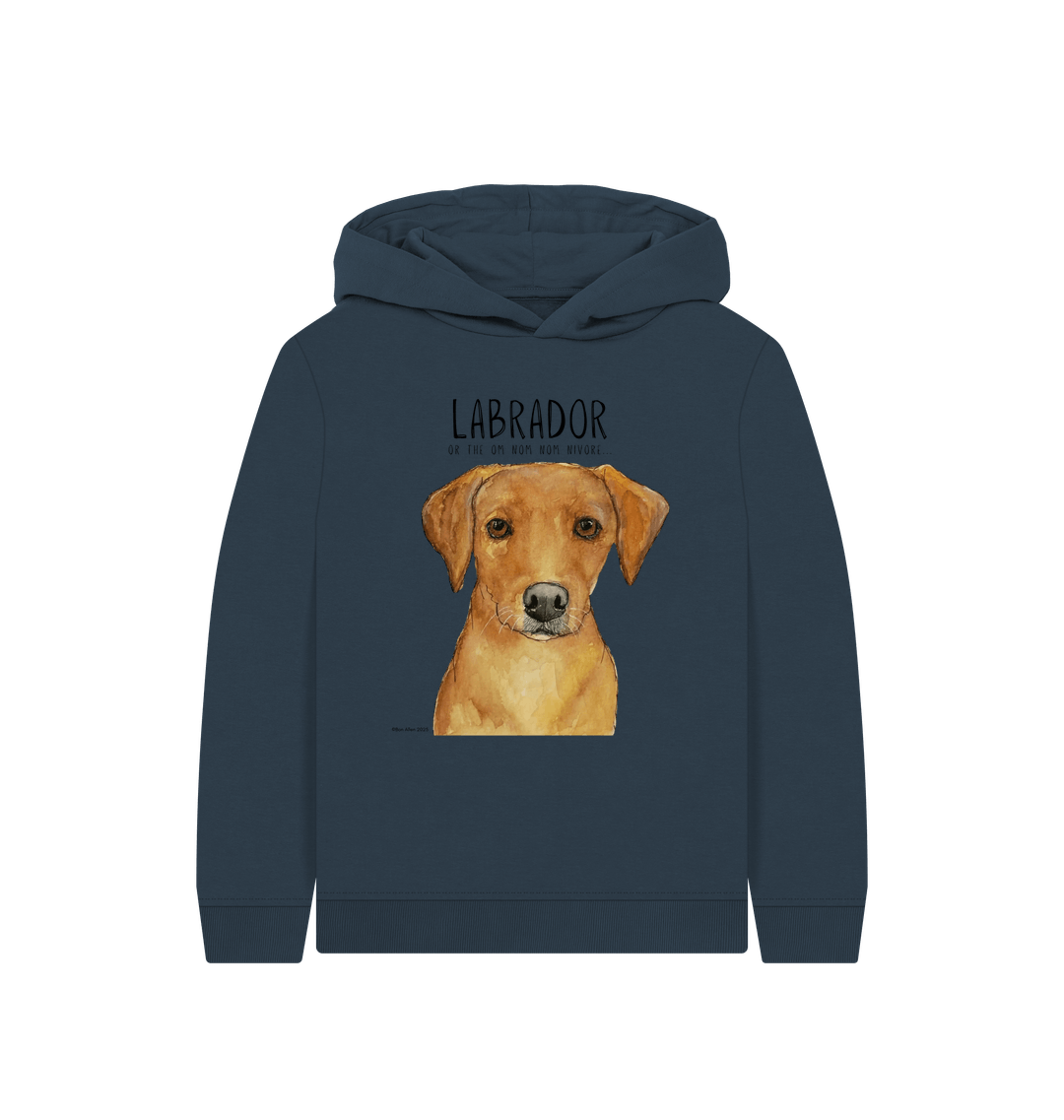 Fox Red Labrador Kids Hoodie Snack Mode Activated