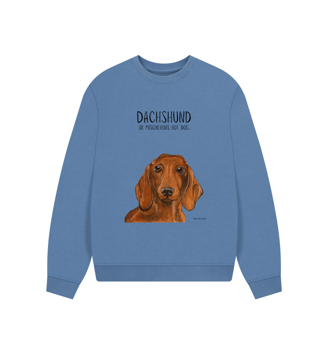 Dachshund Oversized Sweatshirt in Organic Cotton